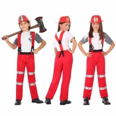 Brandweer uniform verkleedkleding voor jongens en meisjes