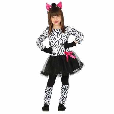 Carnavalskleding zebra verkleedkleding voor meisjes