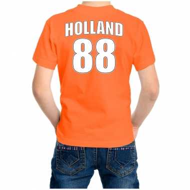 Holland shirt met rugnummer 88 nederland fan t shirt / verkleedkleding voor kinderen