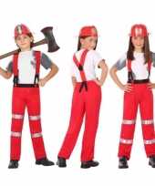 Brandweer uniform verkleedkleding voor jongens en meisjes