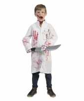 Halloween bebloed doktersjas met dokterslogo voor kinderen