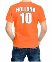 Holland shirt met rugnummer 10 nederland fan t shirt verkleedkleding voor kinderen