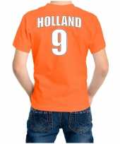 Holland shirt met rugnummer 9 nederland fan t shirt verkleedkleding voor kinderen