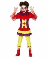 Horror clown verkleed verkleedkleding voor meisjes
