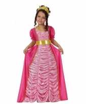 Lange roze prinsessen verkleedkleding voor kinderen