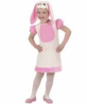 Roze konijn verkleedkleding voor meisjes