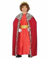 Verkleedkleding koning rood voor kinderen