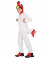 Witte haan kip doodle verkleedkleding voor jongens