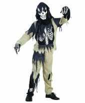 Zombie skelet kinder verkleedkleding