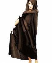 Zwarte halloween cape met capuchon voor kids